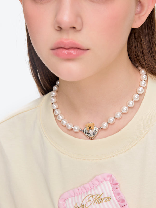 13DE MARZO Bear Heart Pearl Chain - 13DE MARZO