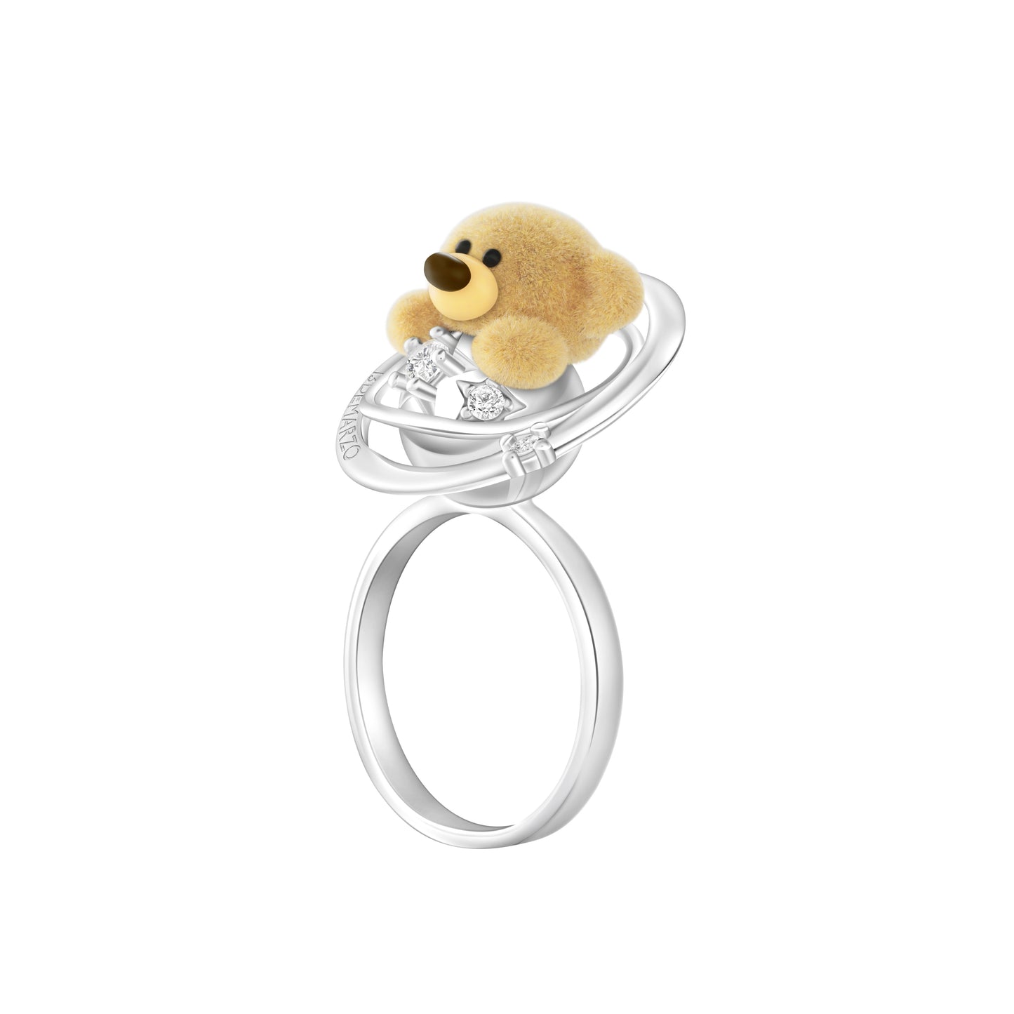 13DE MARZO Bear Planet Zircon Ring - 13DE MARZO