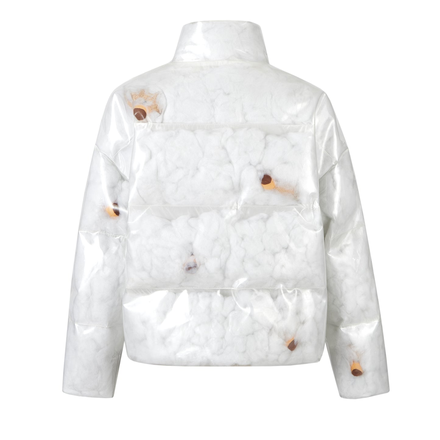 13DE MARZO Bear Icon Transparency Down Jacket - 13DE MARZO