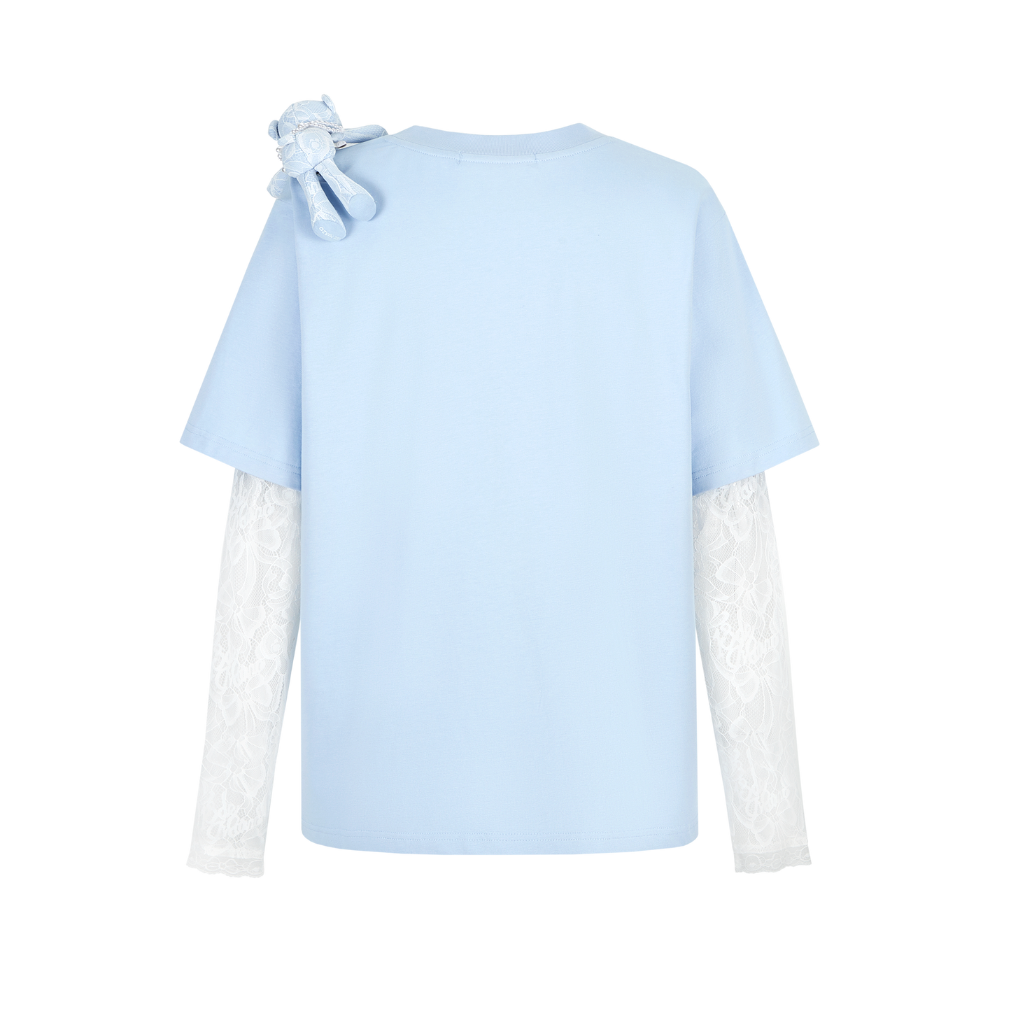13DE MARZO Bear Layered Lacy T-shirt - 13DE MARZO