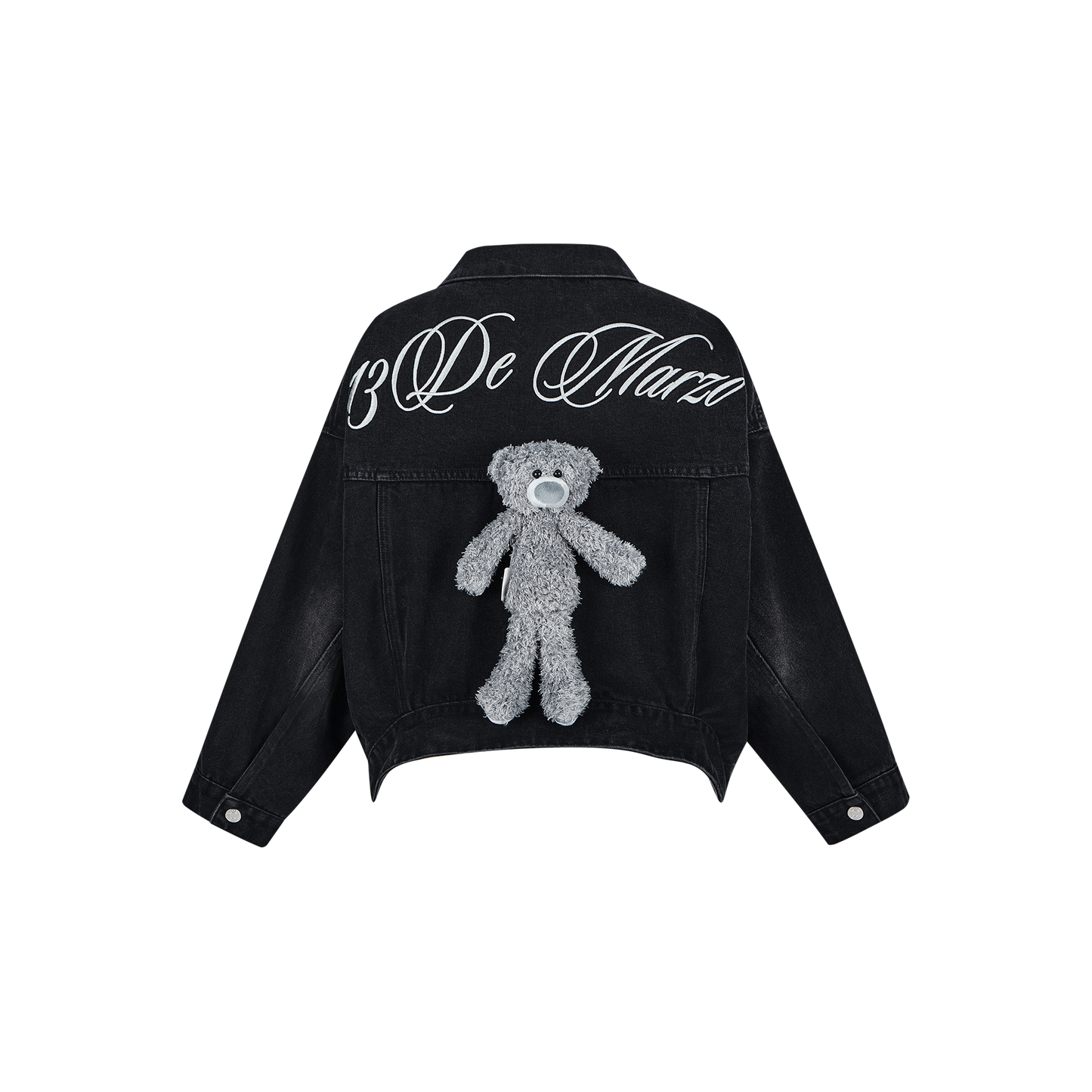 13DE MARZO Bear Upside-down Denim Jacket - 13DE MARZO