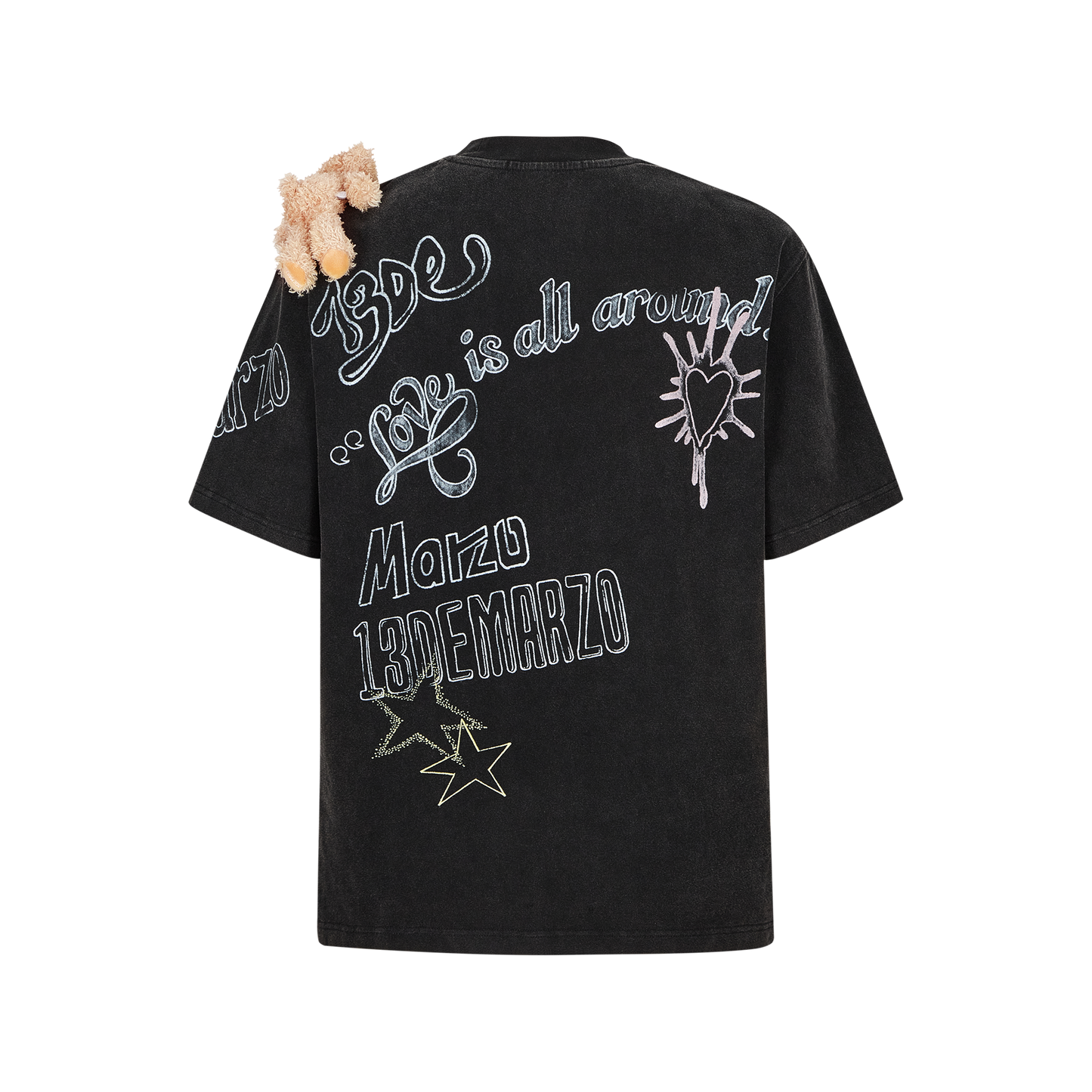 13DE MARZO Slogan Graffiti T-shirt - 13DE MARZO