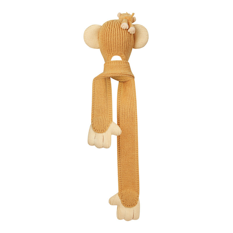13DE MARZO Monkey Bear Beanie Scarf - 13DE MARZO