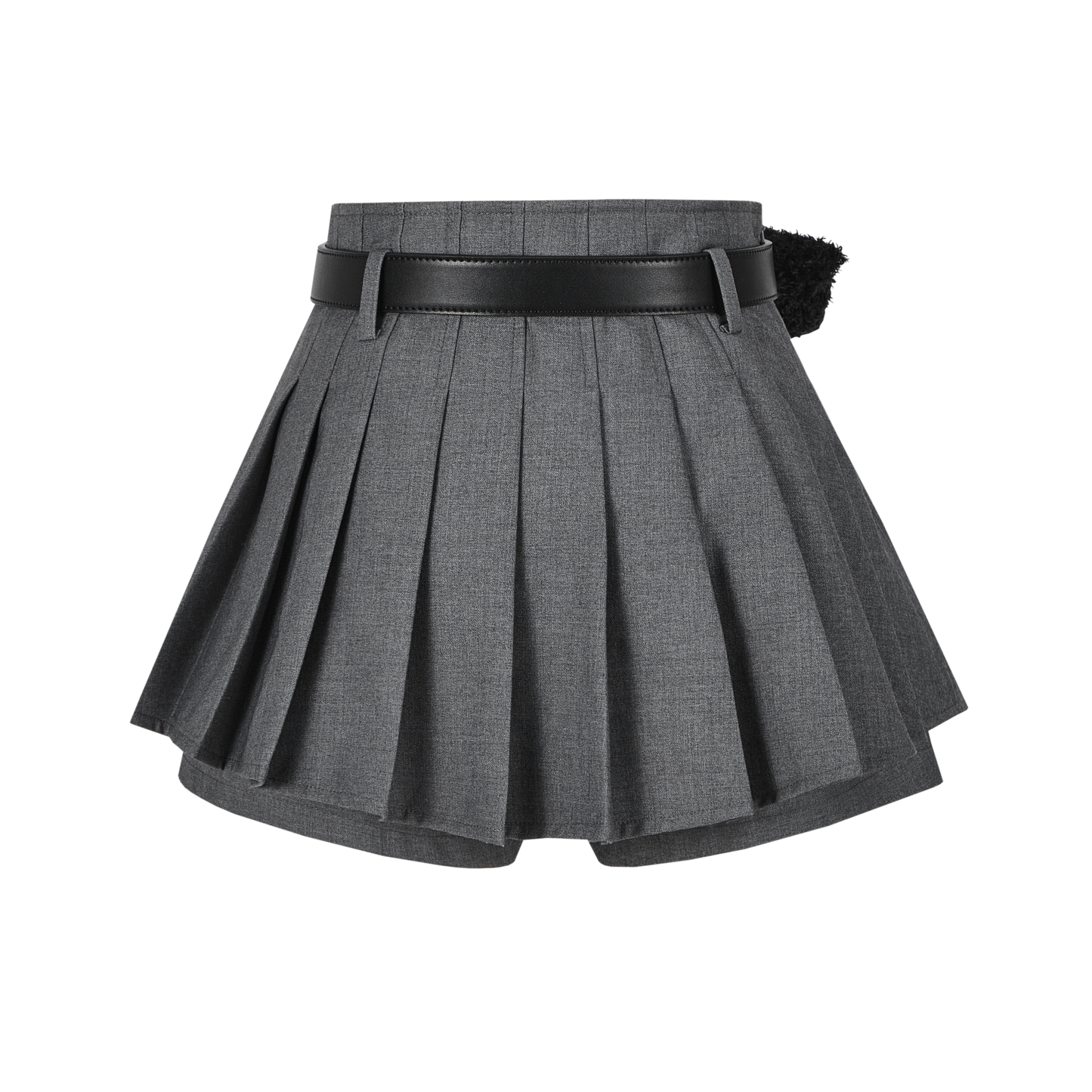 13DE MARZO High Waist Belt Pleated Skirt - 13DE MARZO
