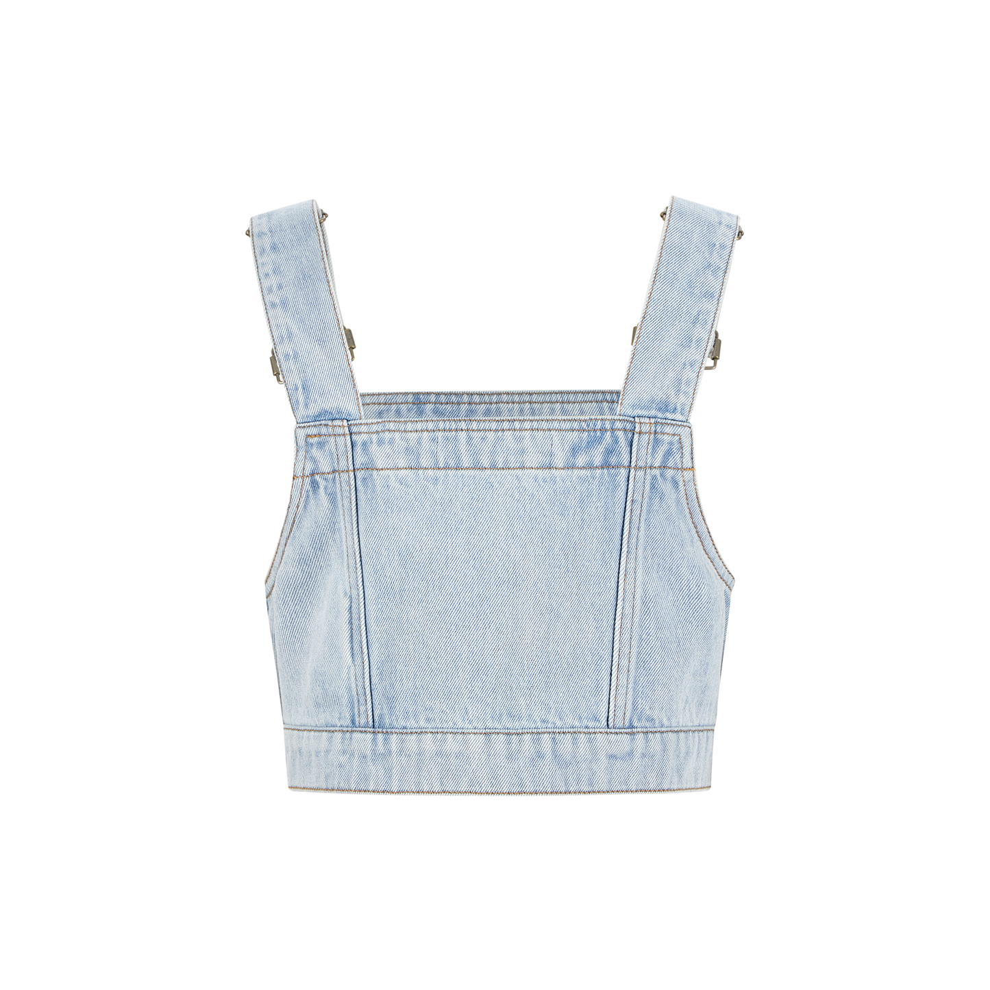 13DE MARZO Plaid Denim Strap Top - 13DE MARZO