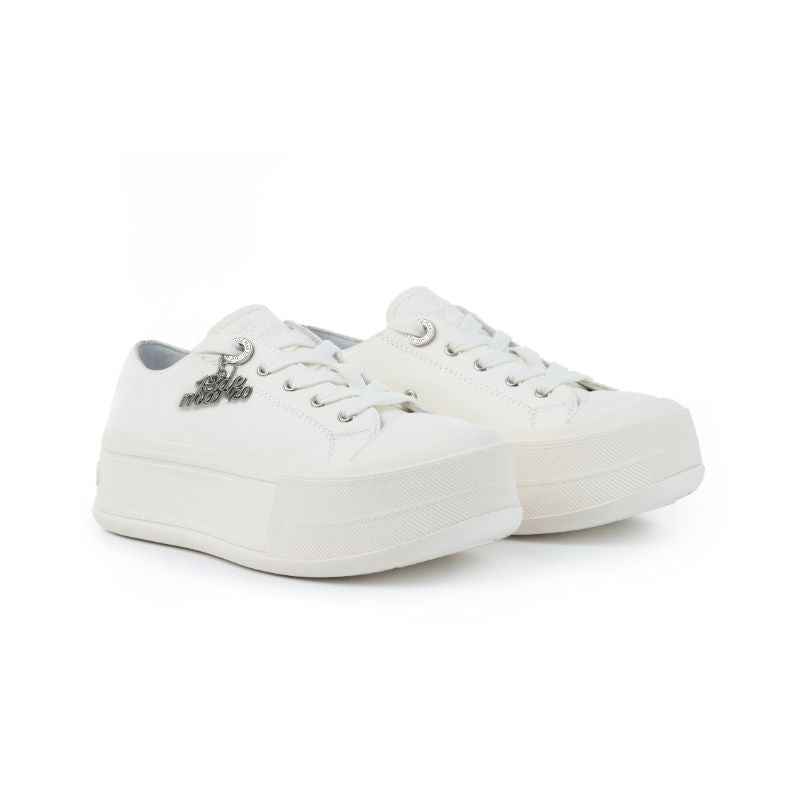 13DE MARZO｜Digital Logo Sneakers White