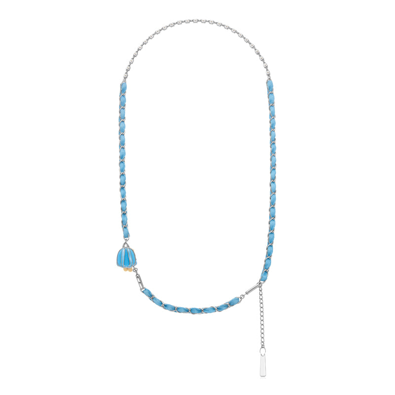 13DE MARZO Bear Denim Backpack Necklace - 13DE MARZO