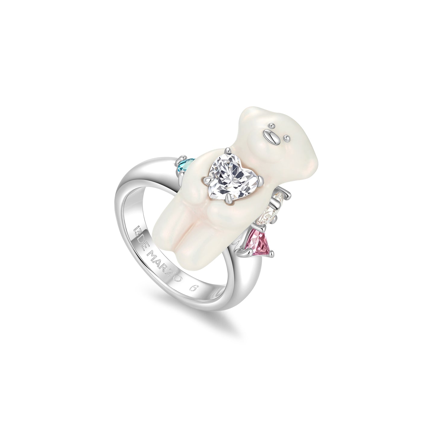 13DE MARZO Pearl Bear Ring - 13DE MARZO