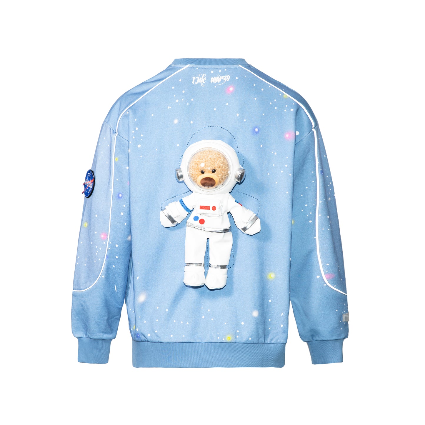 13DE MARZO Astronaut Teddy Bear Galactic Starry Sweater - 13DE MARZO