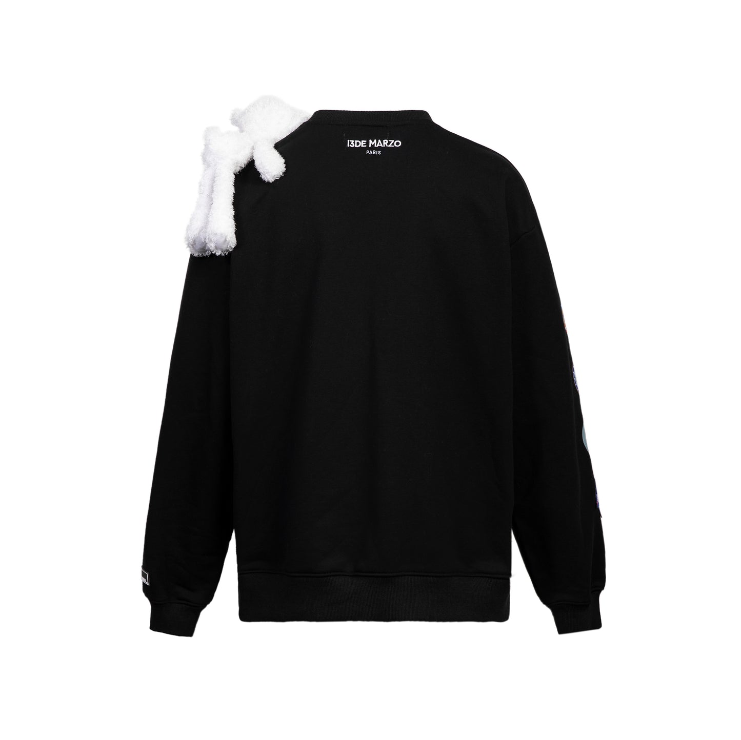 13DE MARZO Moon Shoulder Teddy Bear Badge Sweater - 13DE MARZO