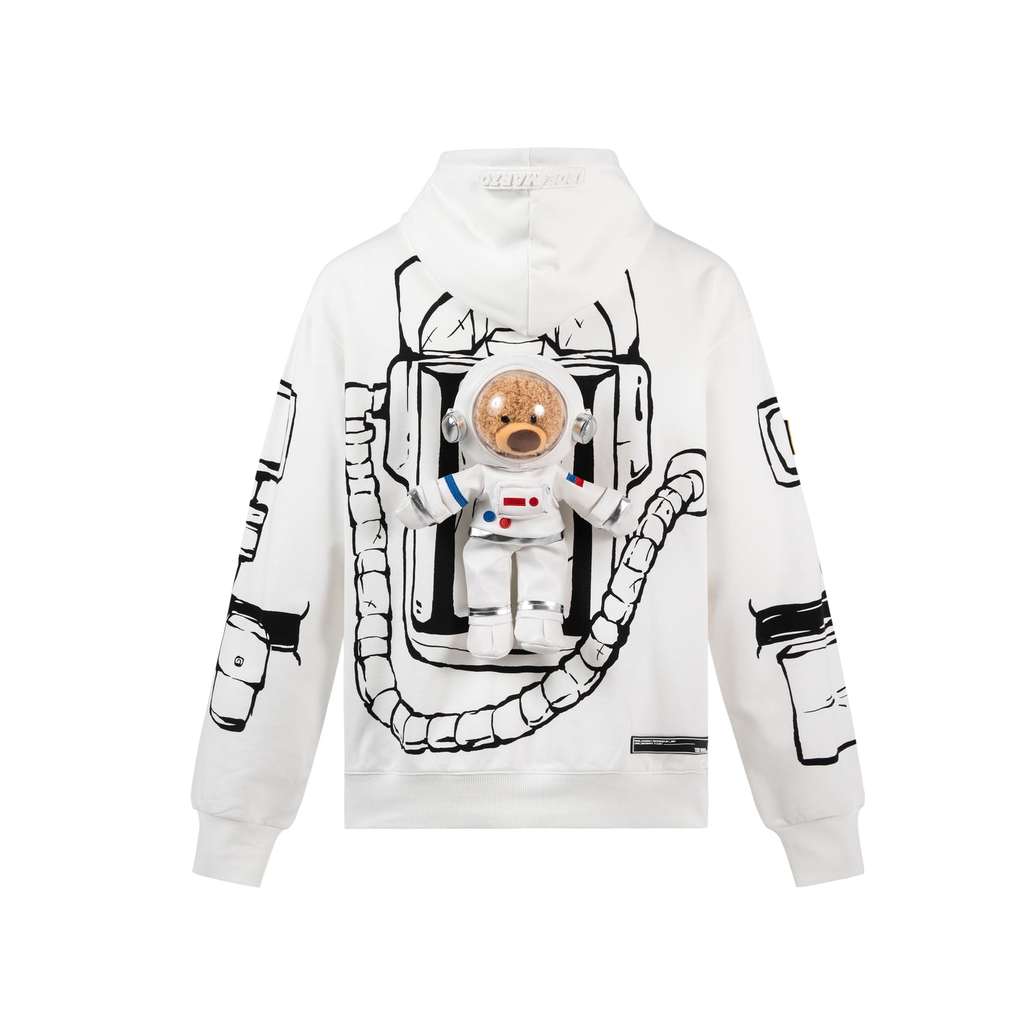 13DE MARZO Astronaut Teddy Bear Painted Hoodie - 13DE MARZO