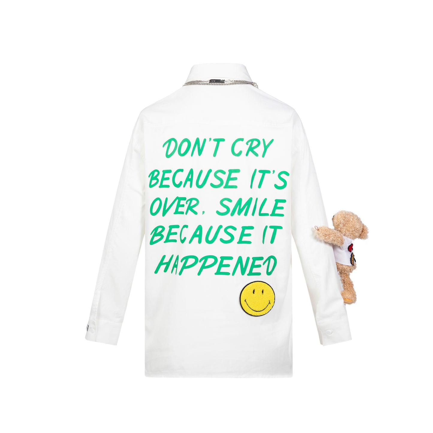 13DE MARZO Palda Bear Velcro Patch Chain Shirt - 13DE MARZO