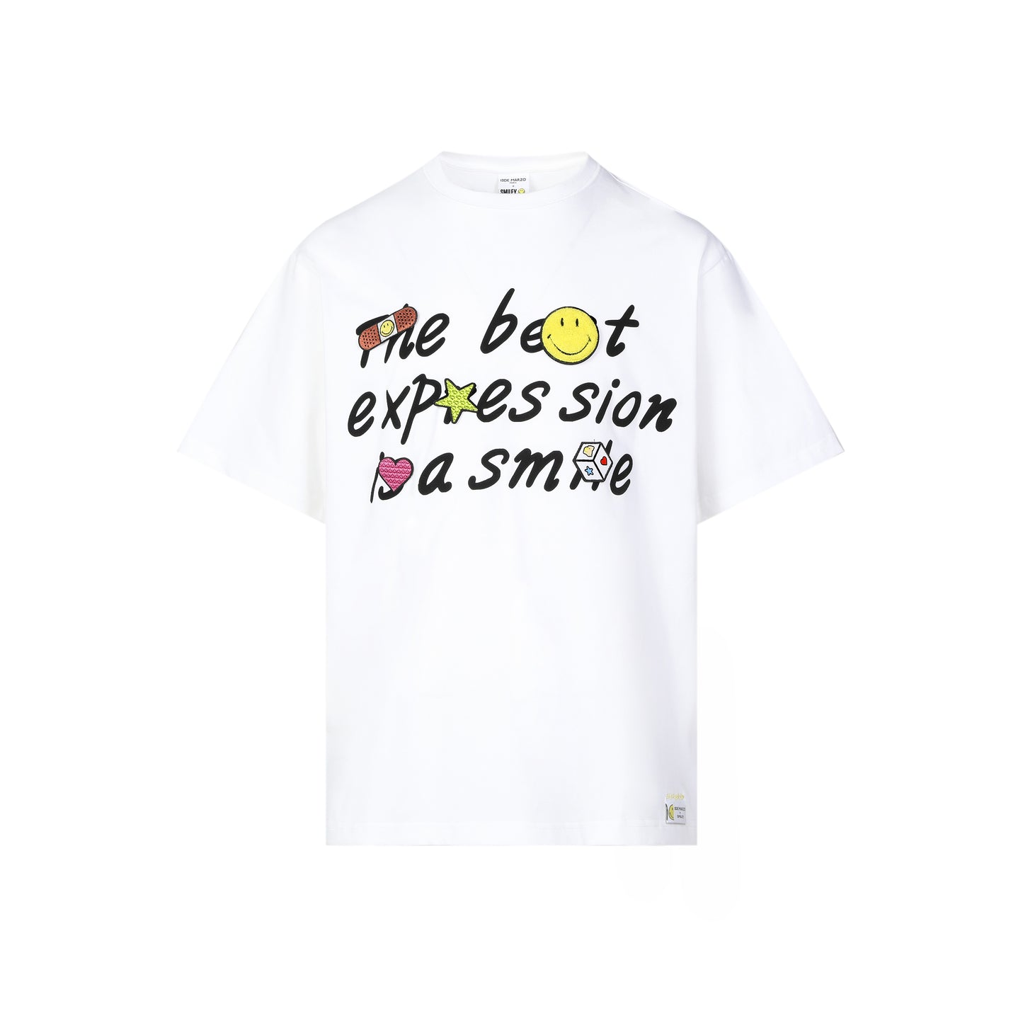 13DE MARZO Palda Bear Velcro Patch Letter T-shirt - 13DE MARZO