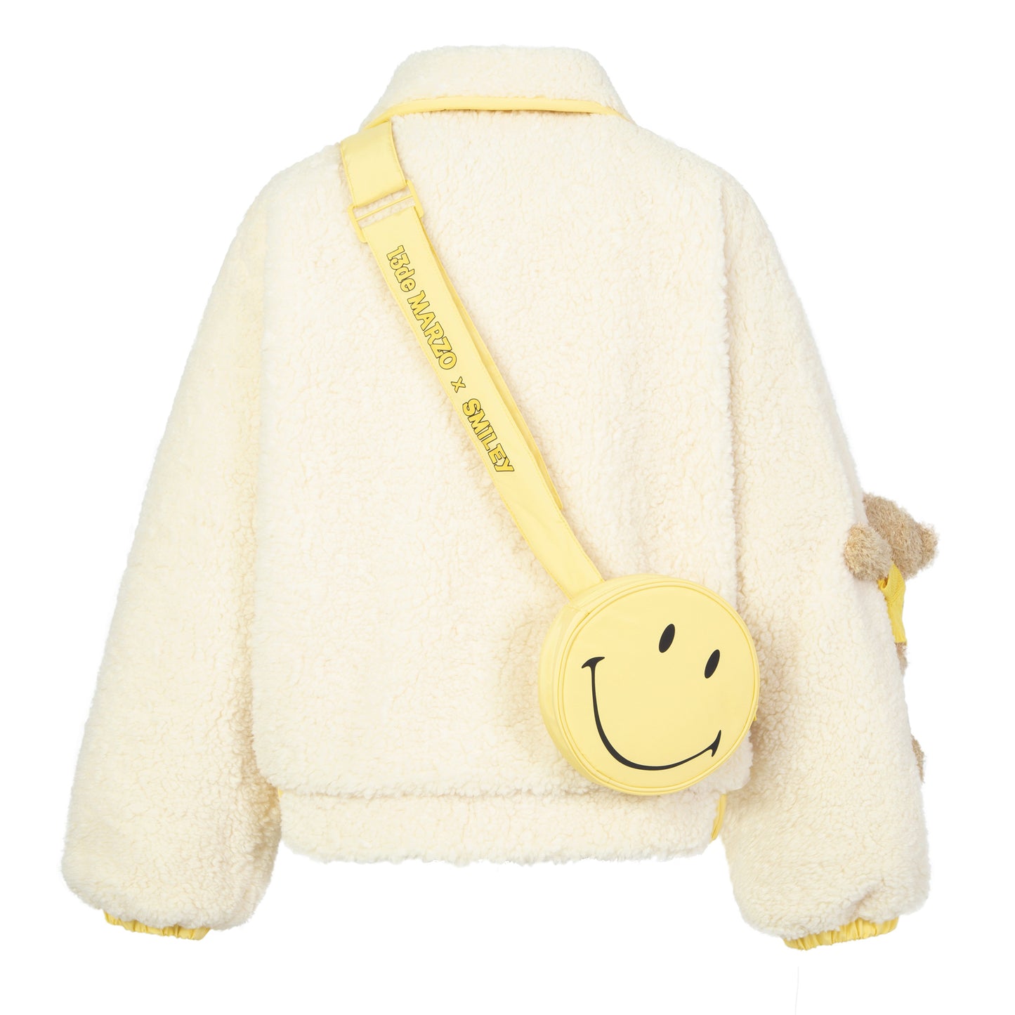 13DE MARZO Messenger Bag Lamb Wool Coat - 13DE MARZO