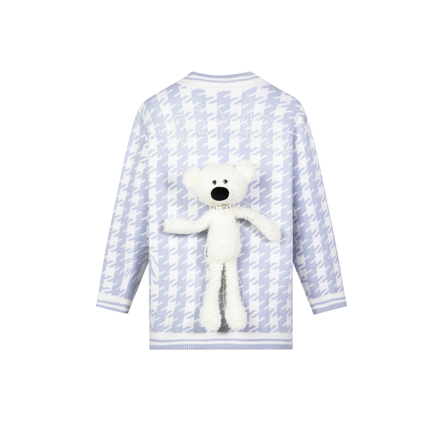 13DE MARZO Palda Bear Houndstooth Cardigan - 13DE MARZO