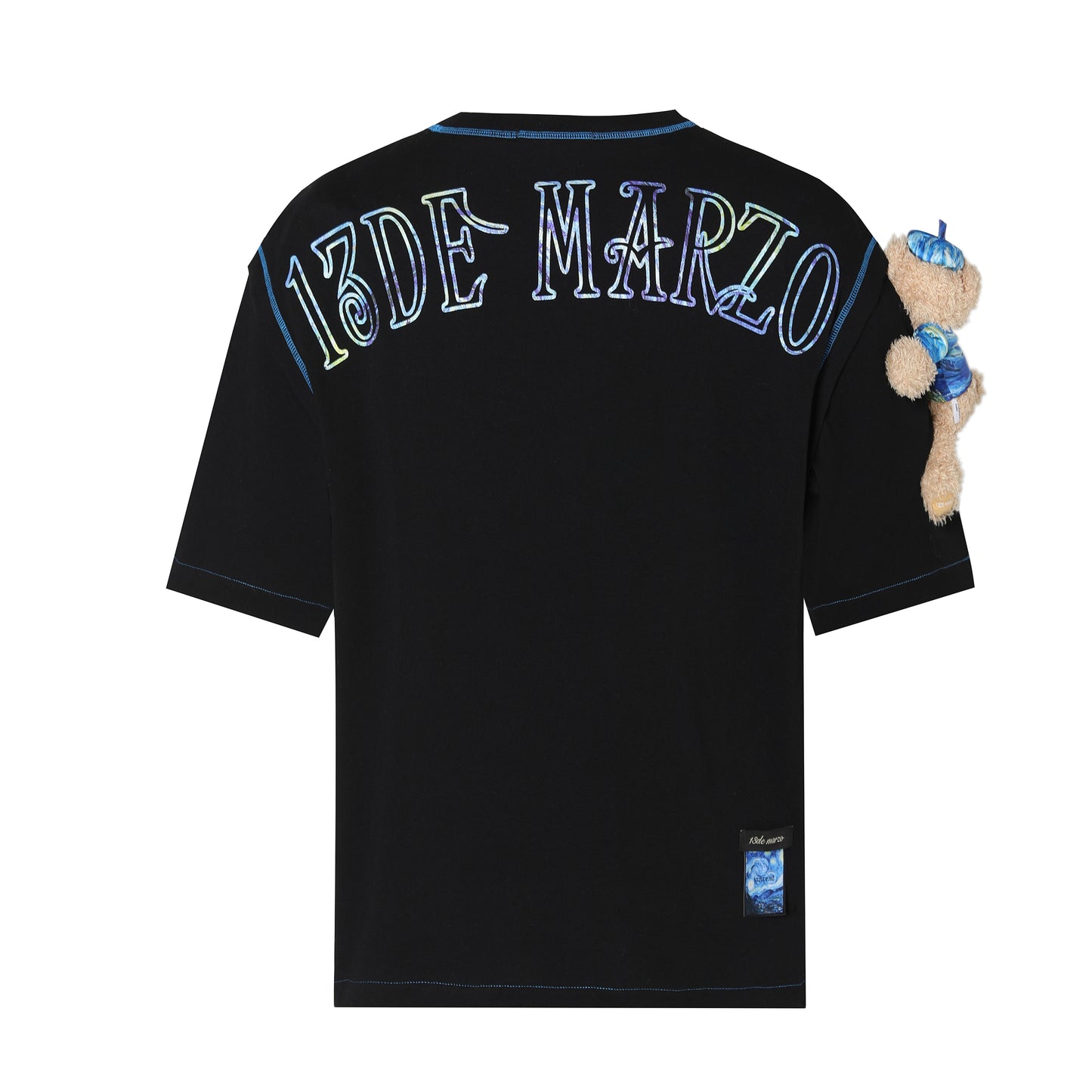 13DE MARZO Shoulder Palda Bear Van Gogh Sunflowers/The Starry Night T-shirt - 13DE MARZO