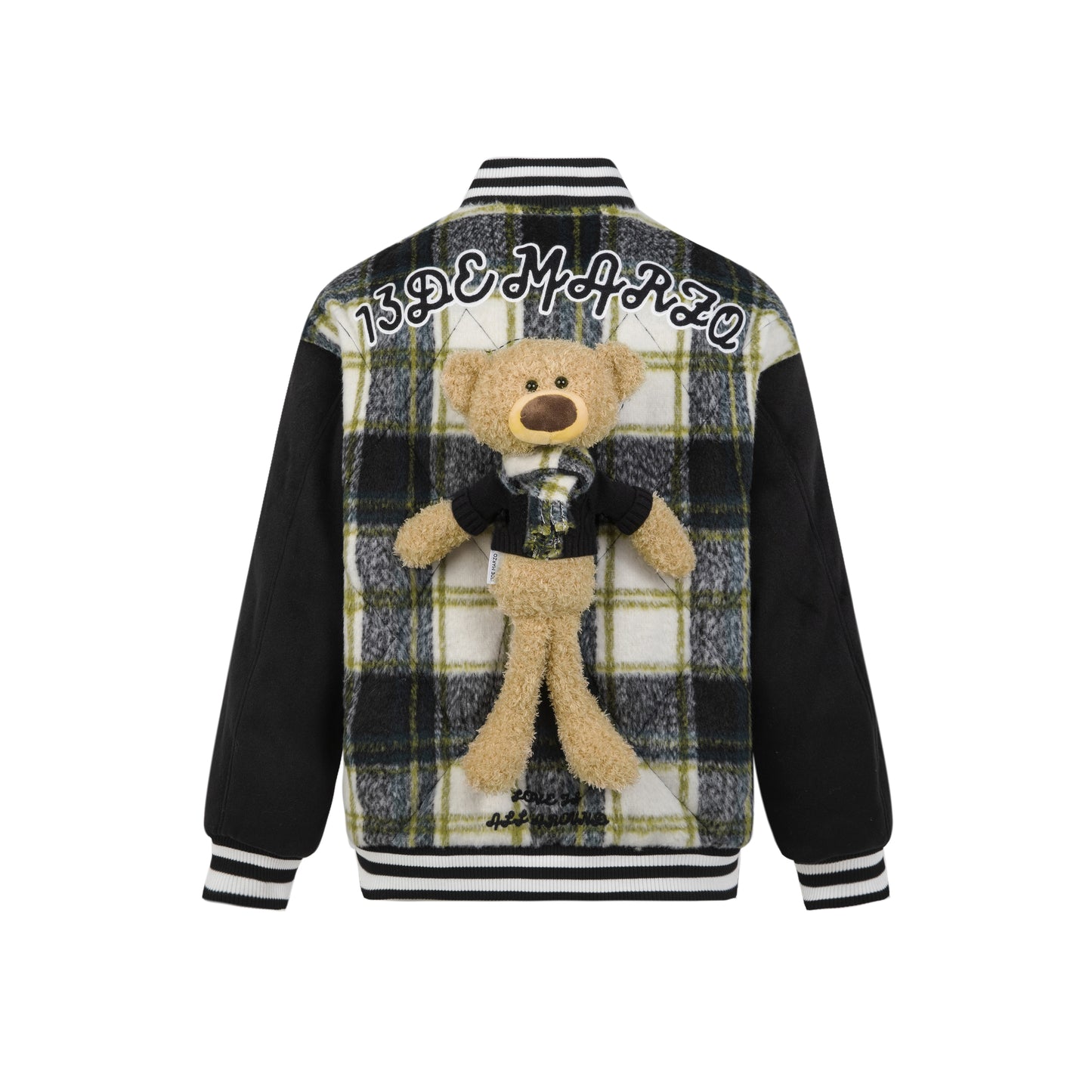 13DE MARZO Bear Plaid Scuffing Jacket - 13DE MARZO