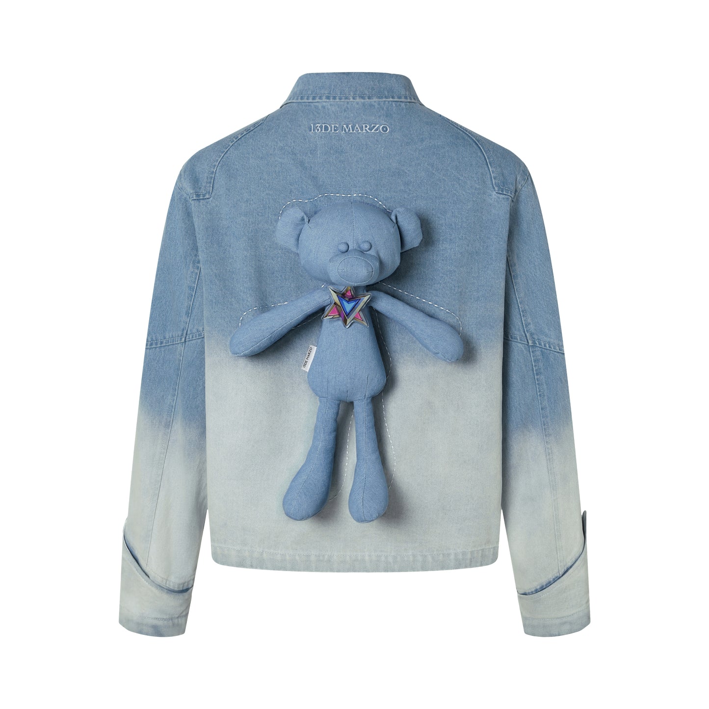 13DE MARZO Washed Gradient Denim Jacket - 13DE MARZO