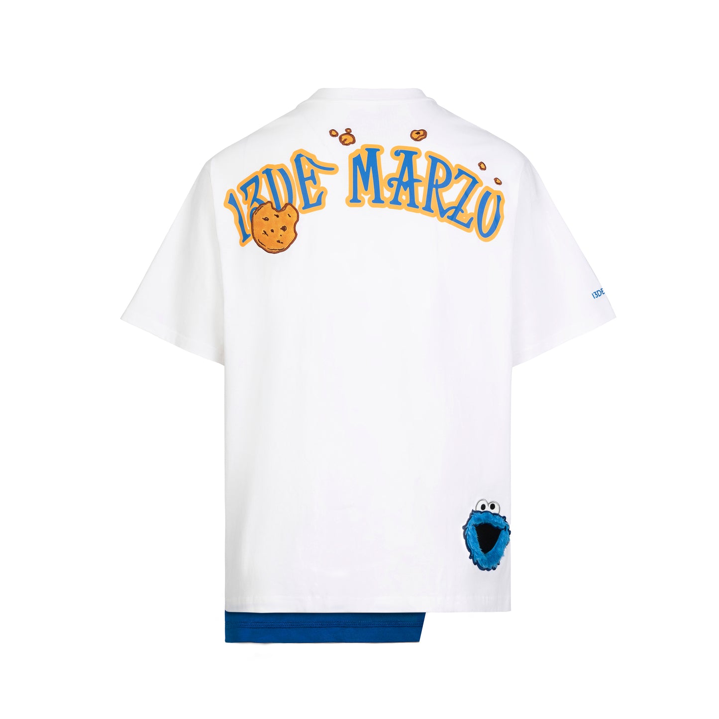 13DE MARZO Cookie Monster Bear Half Piece Patched T-shirt - 13DE MARZO