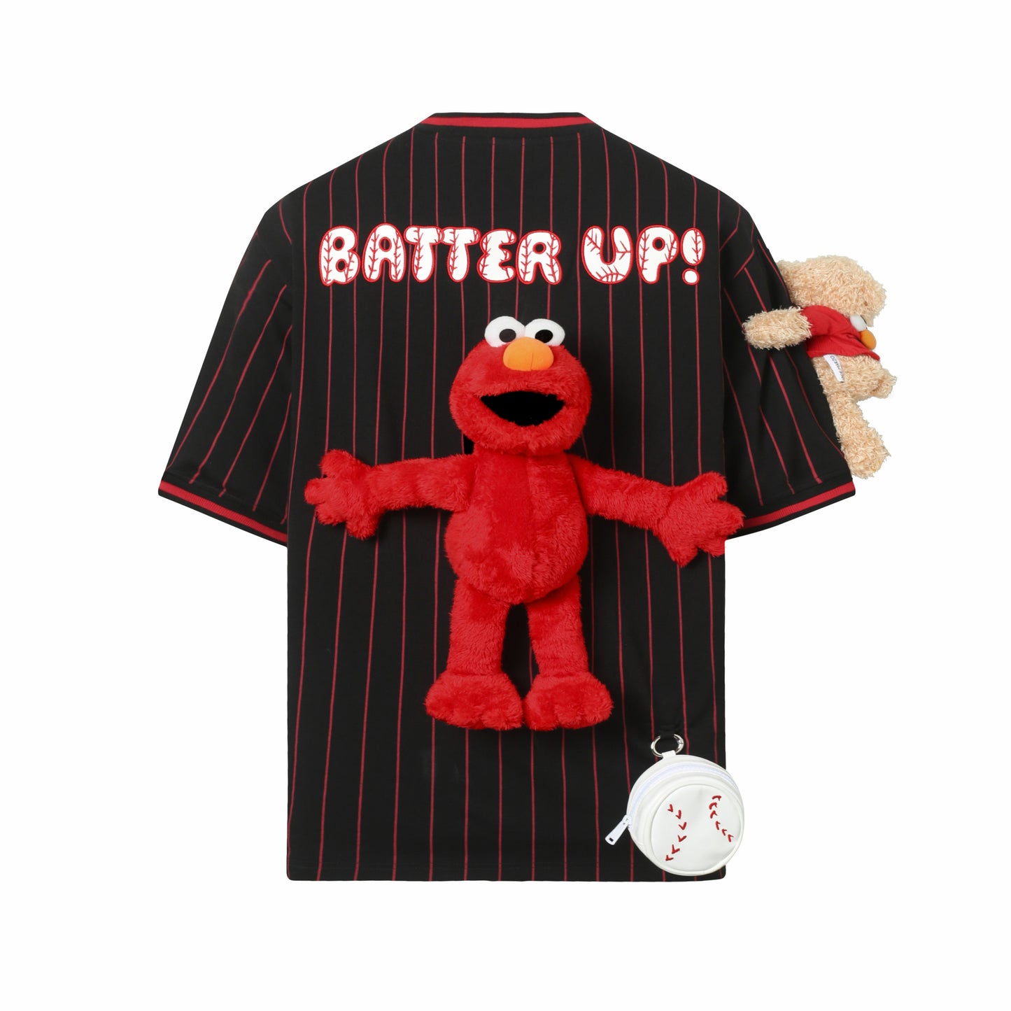 13DE MARZO Elmo V-neck Baseball T-shirt - 13DE MARZO
