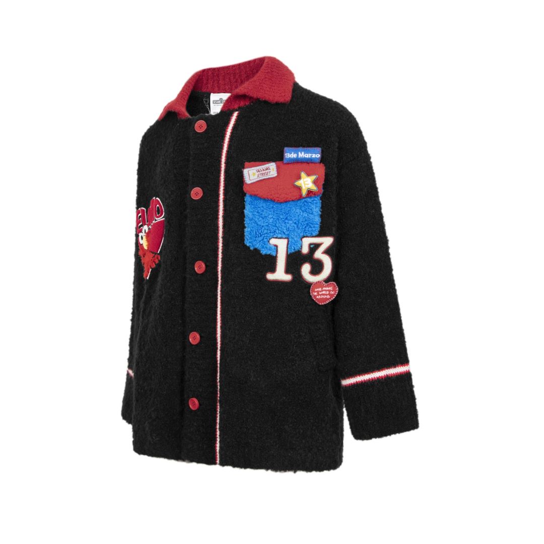 13DE MARZO Elmo Heart Fleece Cardigan - 13DE MARZO