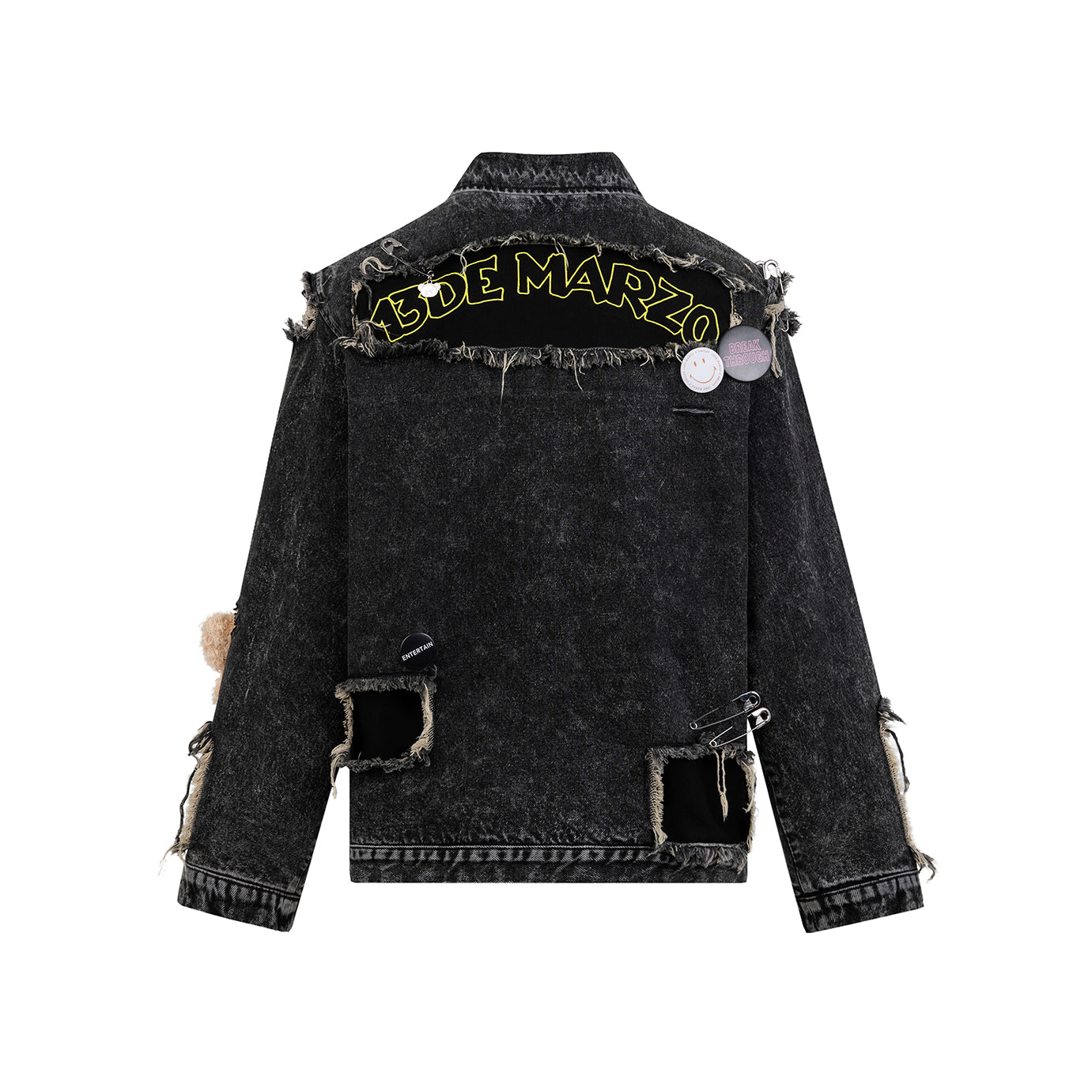 13DE MARZO Broken Pin Pocket Denim Jacket - 13DE MARZO