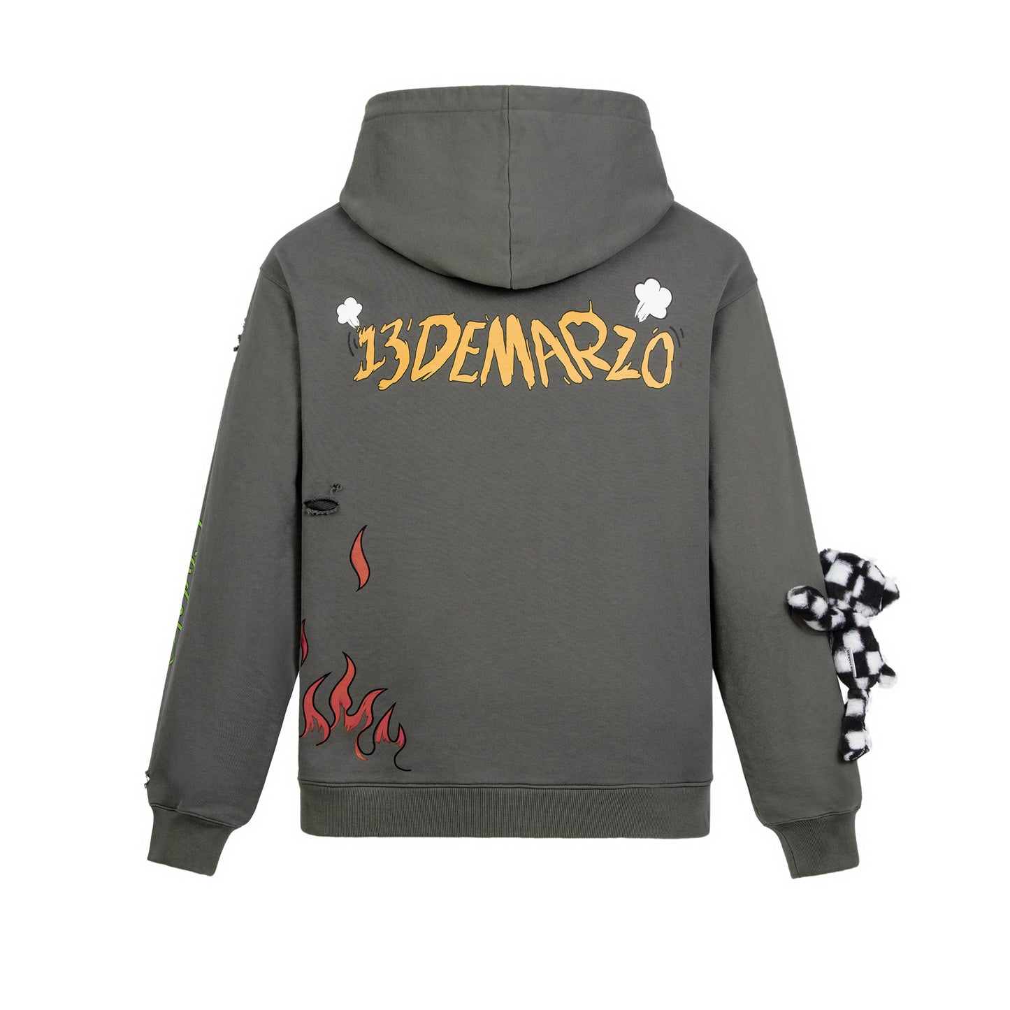 13DE MARZO Racing Graffiti Bear Zip Hoodie - 13DE MARZO