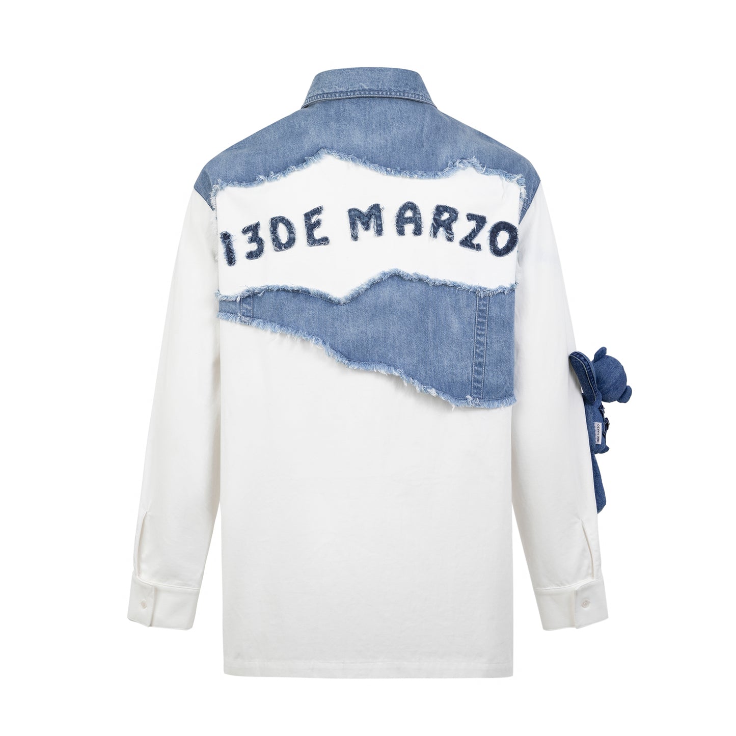 13DE MARZO Deconstruction Denim Patch Shirt - 13DE MARZO