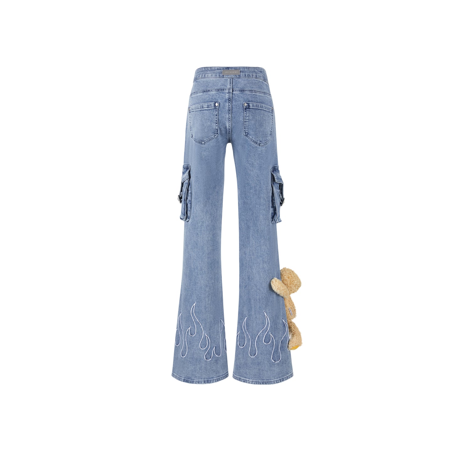 13DE MARZO Bear Flame Bottom Jeans - 13DE MARZO