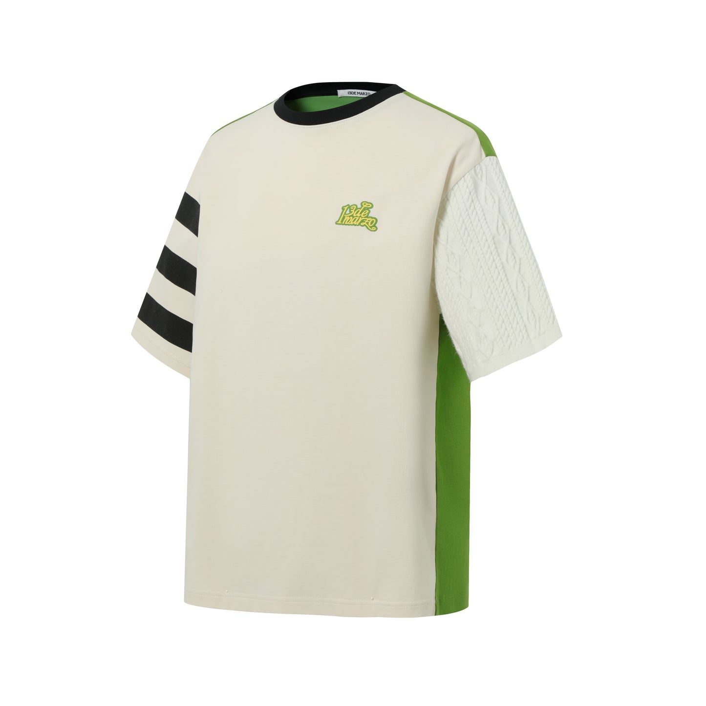 13DE MARZO Bear Knit Sleeve T-shirt - 13DE MARZO