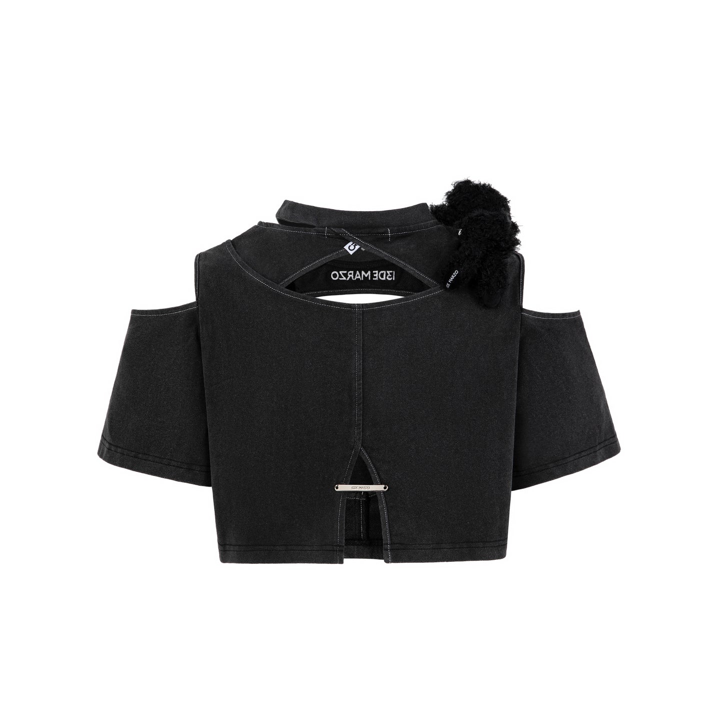 13DE MARZO Hollow Cross Out Short Top - 13DE MARZO