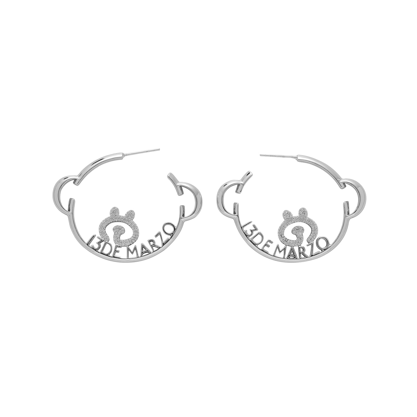 13DE MARZO Bear Logo Earrings - 13DE MARZO