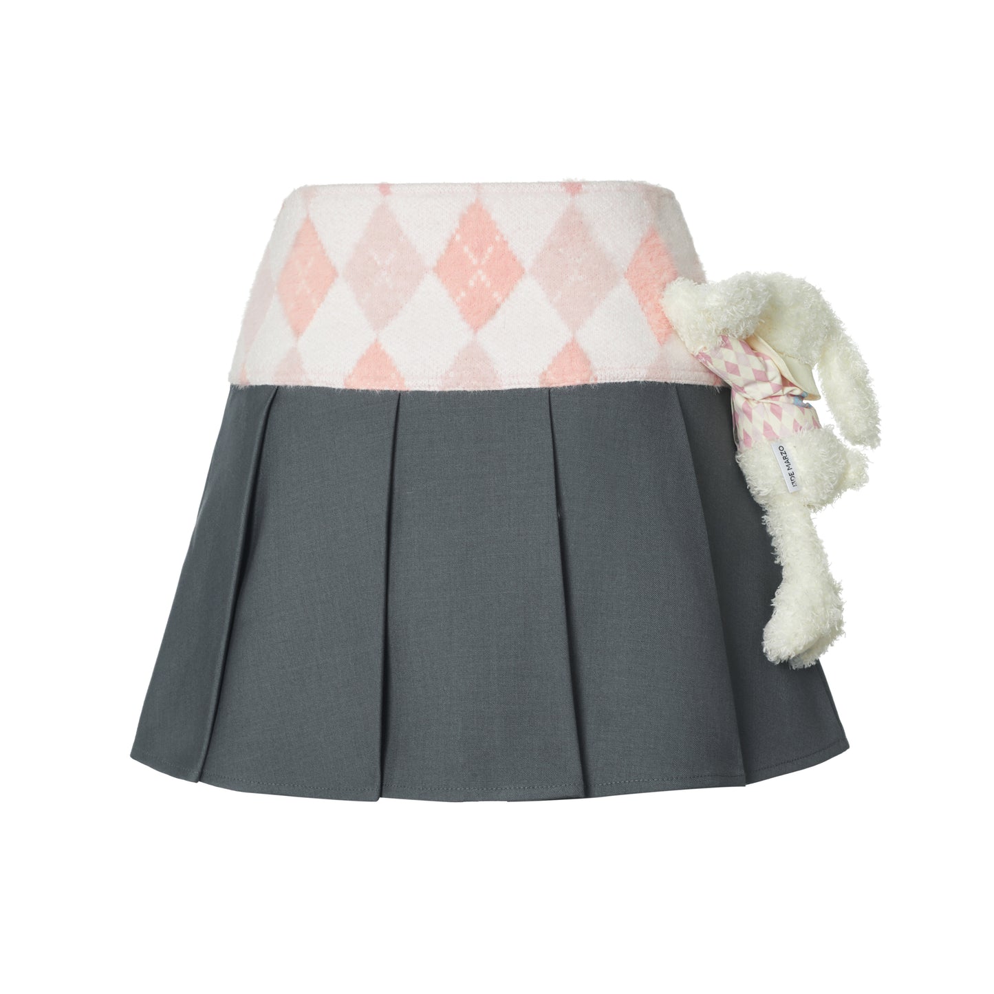 13DE MARZO Diamond Check Pleated Skirt - 13DE MARZO