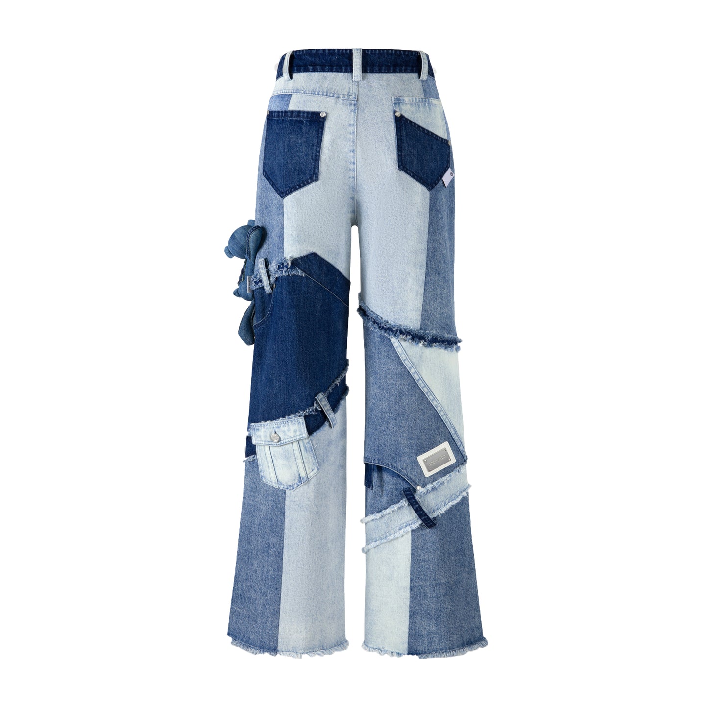 13DE MARZO Multiple Pockets Bear Belt Jeans - 13DE MARZO