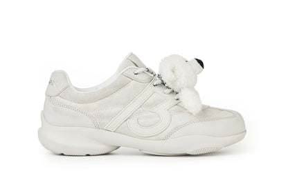 13DE MARZO Bear Vintage Racing Sneaker White
