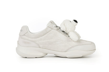 13DE MARZO Bear Vintage Racing Sneaker White