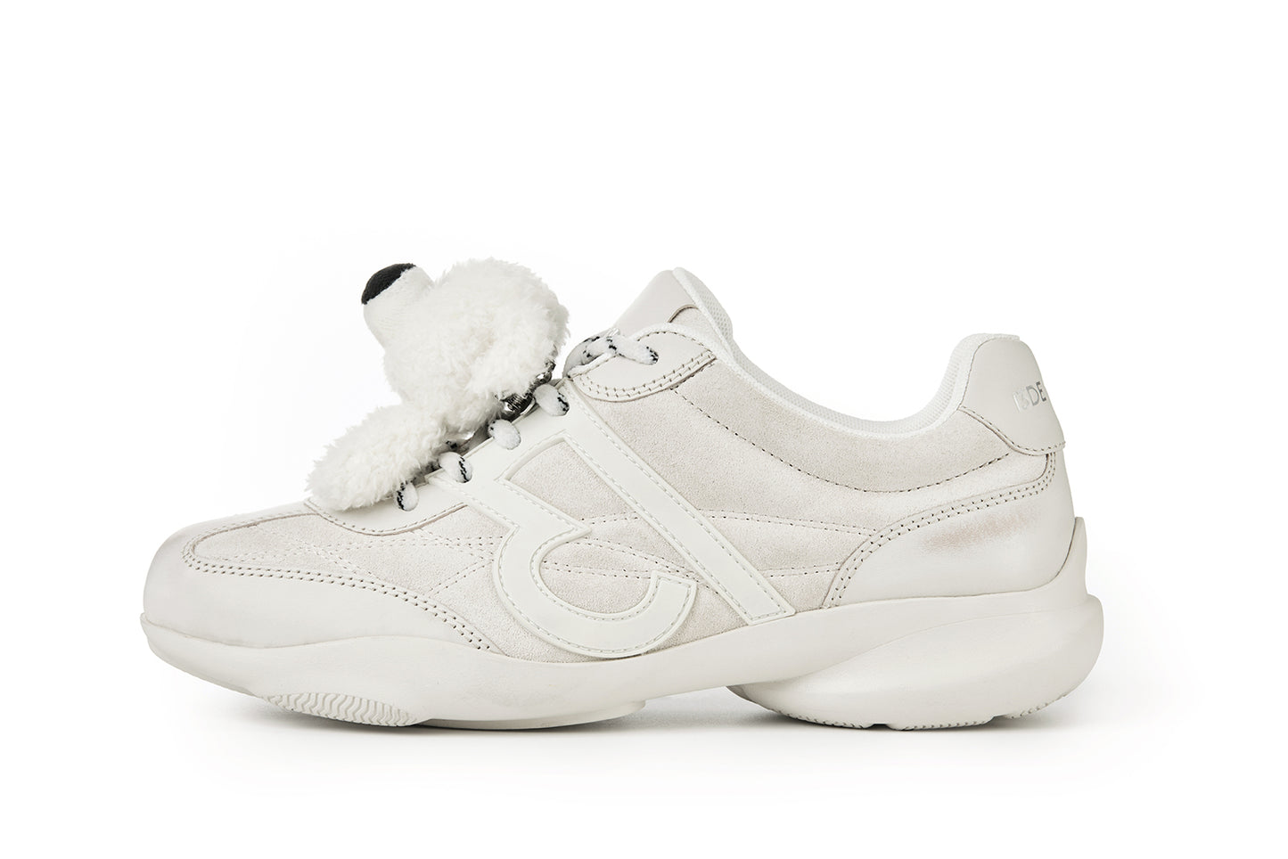 13DE MARZO Bear Vintage Racing Sneaker White