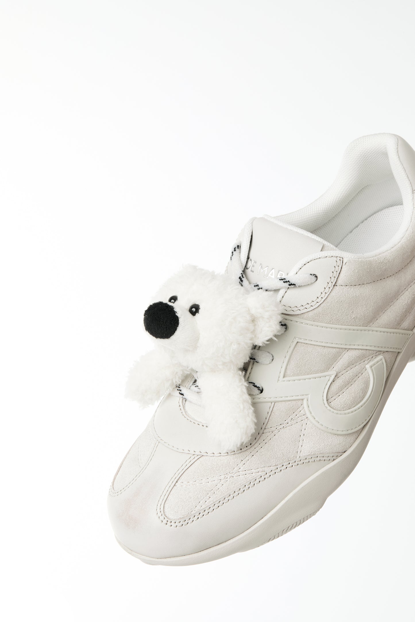 13DE MARZO Bear Vintage Racing Sneaker White