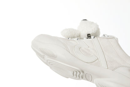 13DE MARZO Bear Vintage Racing Sneaker White