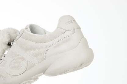 13DE MARZO Bear Vintage Racing Sneaker White