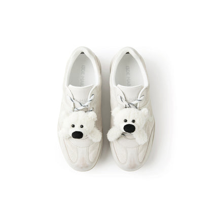 13DE MARZO Bear Vintage Racing Sneaker White