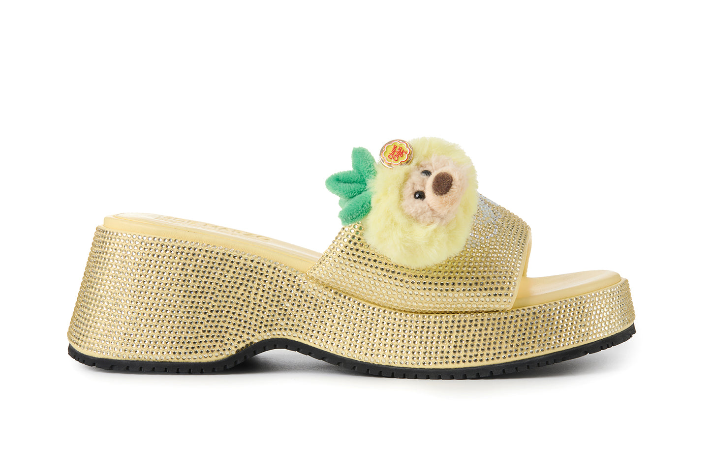 13DE MARZO Crystal-Embellished Slippers Yellow - 13DE MARZO