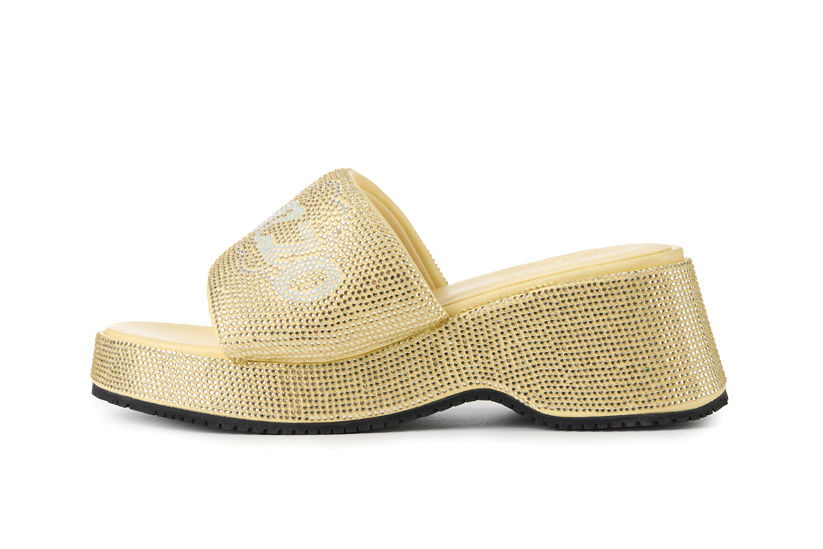 13DE MARZO Crystal-Embellished Slippers Yellow - 13DE MARZO