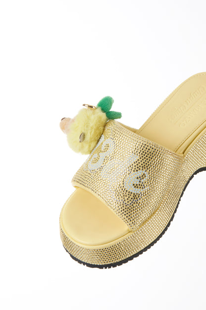 13DE MARZO Crystal-Embellished Slippers Yellow - 13DE MARZO