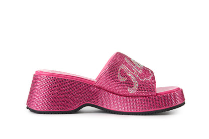 13DE MARZO Crystal-Embellished Slippers Rose Red - 13DE MARZO
