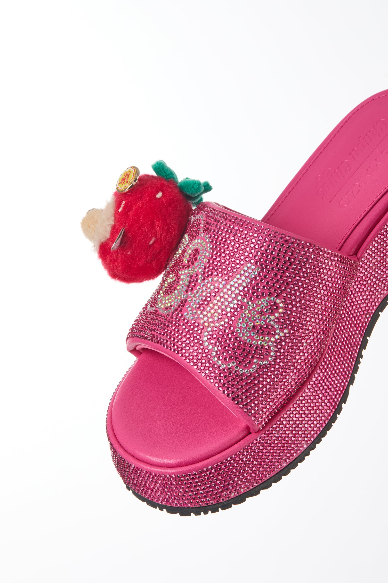 13DE MARZO Crystal-Embellished Slippers Rose Red - 13DE MARZO