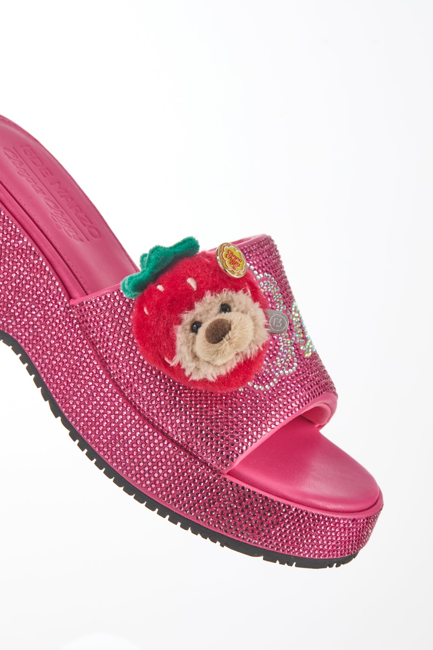 13DE MARZO Crystal-Embellished Slippers Rose Red - 13DE MARZO