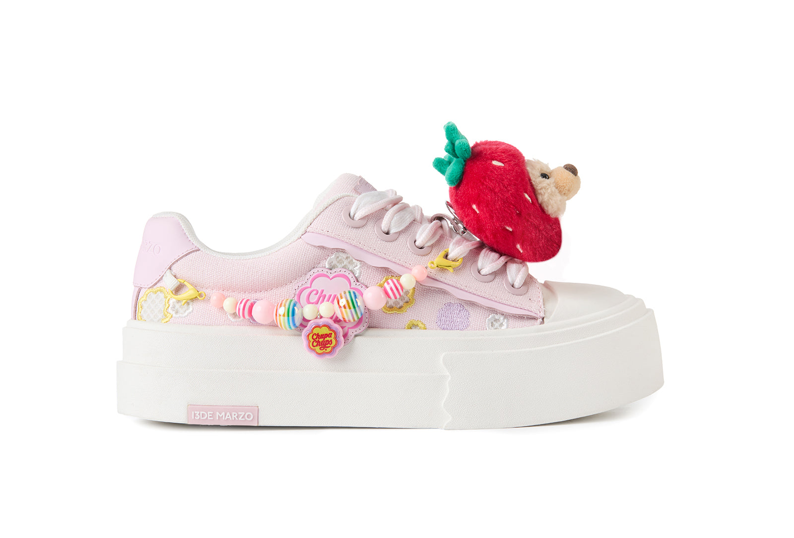 13DE MARZO Candy Bear Canvas Shoes Pink - 13DE MARZO