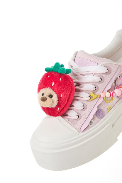 13DE MARZO Candy Bear Canvas Shoes Pink - 13DE MARZO