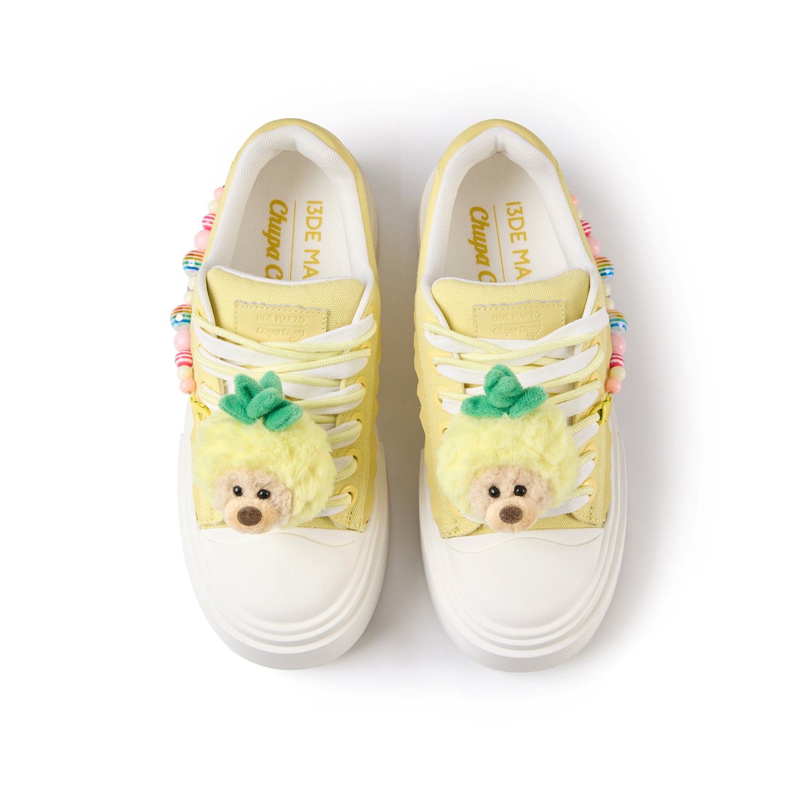 13DE MARZO Candy Bear Canvas Shoes Yellow - 13DE MARZO